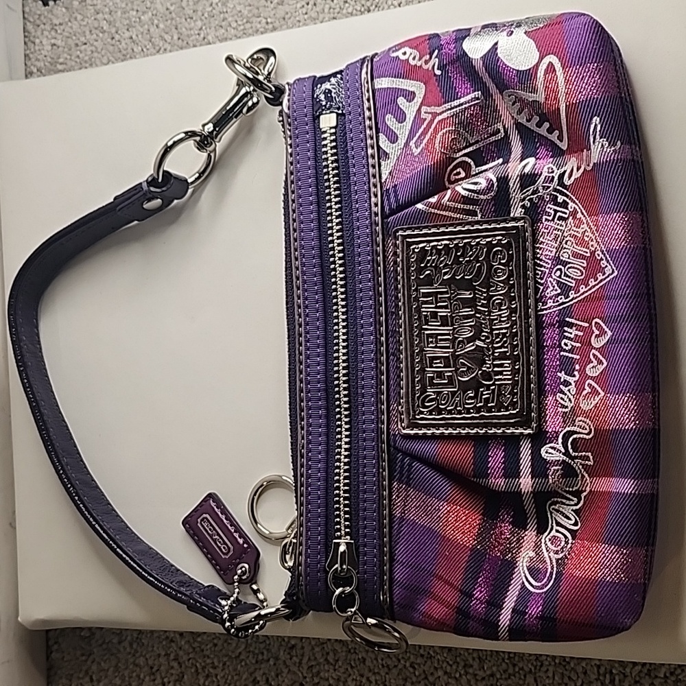VINTAGE Coach Tartin Poppy Plaid Bag